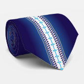 Schmetterlings-Nations-Blau Krawatte (Gerollt)