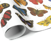 Schmetterlings-Packpapier Geschenkpapier (Rolleneckpunkt)