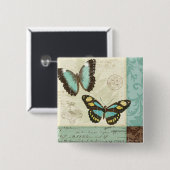 Schmetterlings-Patchwork Button (Vorne & Hinten)