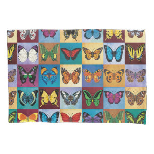 Schmetterlings-Patchwork Kissenbezug