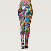 Schmetterlings-Patchwork Leggings (Rückseite)