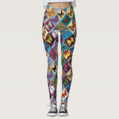 Schmetterlings-Patchwork Leggings (Vorderseite)