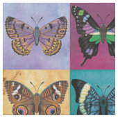 Schmetterlings-Patchwork Stoff (Nahaufnahme)