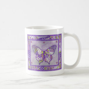 Schmetterlings-Quilt-Volksmug Kaffeetasse