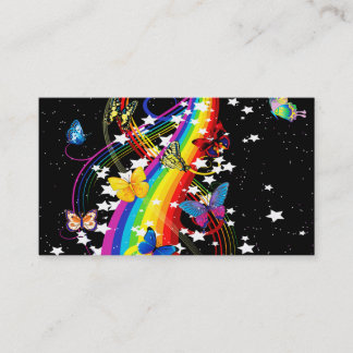 Schmetterlings-Regenbogen-Visitenkarte Visitenkarte