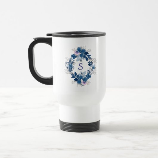 Schmetterlings-Reisebecher mit Blumenmuster Reisebecher (Links)