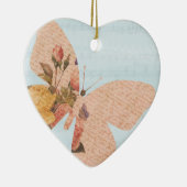 Schmetterlings-Rosen Keramik Ornament (Rechts)