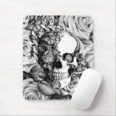 Schmetterlings-Rosenschädel mit Marienkäfern Mousepad (Mit Mouse)