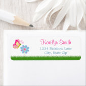 Schmetterlings-Rücksendeadresse-Aufkleber (Insitu)