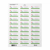 Schmetterlings-Rücksendeadresse-Aufkleber (Vorne)