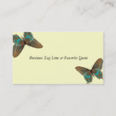 Schmetterlings-SahneVisitenkarten Visitenkarte (Rückseite)