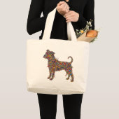 Schmetterlings-Schikane-Silhouette-Kunst | Pitbull Jumbo Stoffbeutel (Vorderseite (Produkt))