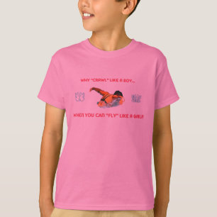 Schmetterlings-Schlagmannswim-T - Shirt für Kinde