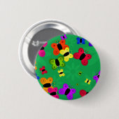 Schmetterlings-Schwarm Button (Vorne & Hinten)