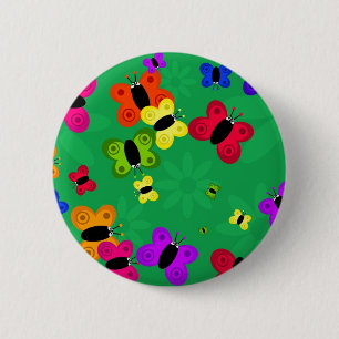 Schmetterlings-Schwarm Button