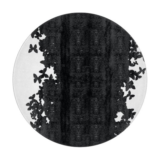 Schmetterlings-Schwarm-Muster Schneidebrett (Vorderseite)