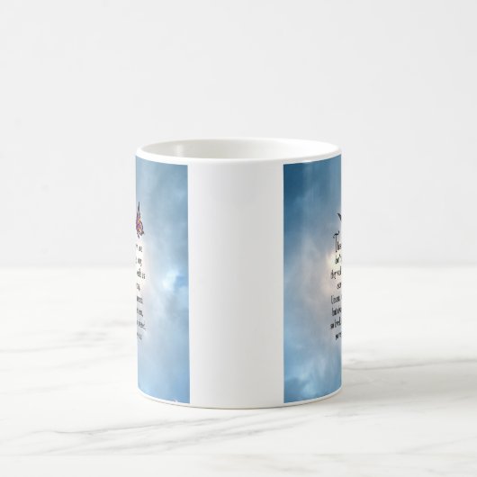 Schmetterlings-"so geliebtes" Gedicht Kaffeetasse (Mittel)