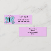 Schmetterlings-Spiel-Datums-Karte KRW Telefonnummerkarte (Vorne/Hinten)