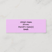 Schmetterlings-Spiel-Datums-Karte KRW Telefonnummerkarte (Rückseite)