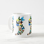Schmetterlings-Strudel-Tasse Kaffeetasse (Vorderseite Links)