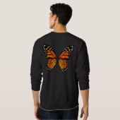 Schmetterlings-Sweatshirt-Unisexschmetterling Sweatshirt (Schwarz voll)