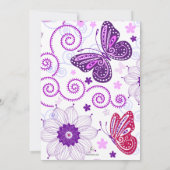 Schmetterlings-Tanz-Einladung Einladung (Rückseite)