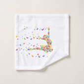 Schmetterlings-Tänzer Badhandtuch Set (Waschlappen)