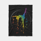 Schmetterlings-Tänzer Fleecedecke (Vorderseite)