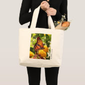 Schmetterlings-Tasche, personalisiert mit Namen Jumbo Stoffbeutel (Vorderseite (Produkt))