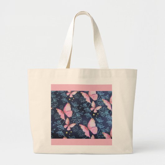Schmetterlings-Taschentasche Jumbo Stoffbeutel (Vorne)