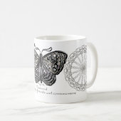 Schmetterlings-Tasse Aprils Birthstone Kaffeetasse (VorderseiteRechts)