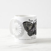 Schmetterlings-Tasse Aprils Birthstone Kaffeetasse (Vorderseite Links)