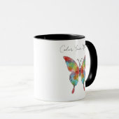 Schmetterlings-Tasse Color Splash Tasse (VorderseiteRechts)