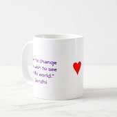 Schmetterlings-Tasse, "ist die Änderung… " Kaffeetasse (Vorderseite Links)