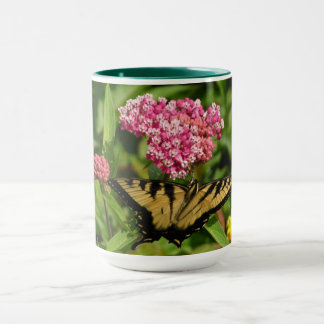 Schmetterlings-Tasse mit Milkweed-Blumen Tasse