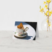 Schmetterlings-Tee Karte (Gelbe Blume)