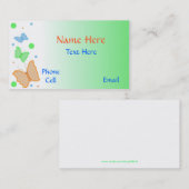 Schmetterlings-Telefonkarte Telefonnummerkarte (Vorne/Hinten)