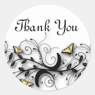 Schmetterlings-Thema Runder Aufkleber