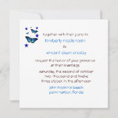 Schmetterlings-themenorientierte Einladung (Rückseite)