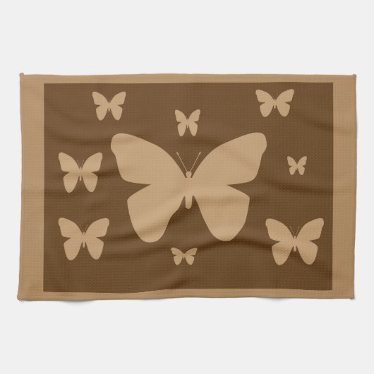 Schmetterlings-Tuch Browns TAN Handtuch (Horizontal)