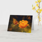 Schmetterlings-u. Blumen-Beileids-Karte Karte (Gelbe Blume)