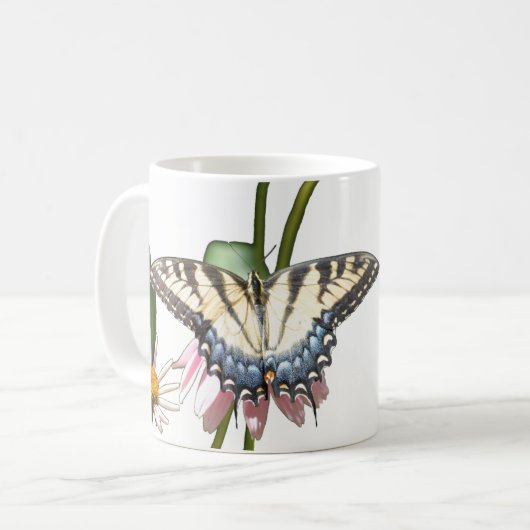 Schmetterlings-u. Hummel-Tasse Kaffeetasse (Vorderseite Links)