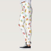 Schmetterlings- und Blumendesign Leggings (Links)