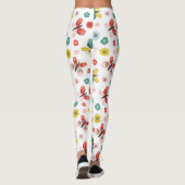 Schmetterlings- und Blumenmuster Leggings (Rückseite)