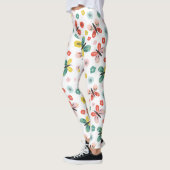 Schmetterlings- und Blumenmuster Leggings (Links)
