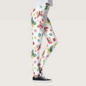 Schmetterlings- und Blumenmuster Leggings (Rechts)