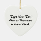 Schmetterlings-Verzierungs-personalisierte Keramik Ornament (Hinten)