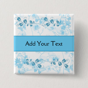 Schmetterlings-Visionen im Blau Button