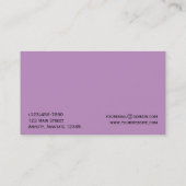 Schmetterlings-Visionen in der lila lila Visitenkarte (Rückseite)