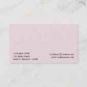 Schmetterlings-Visionen in der rosa und Visitenkarte (Rückseite)